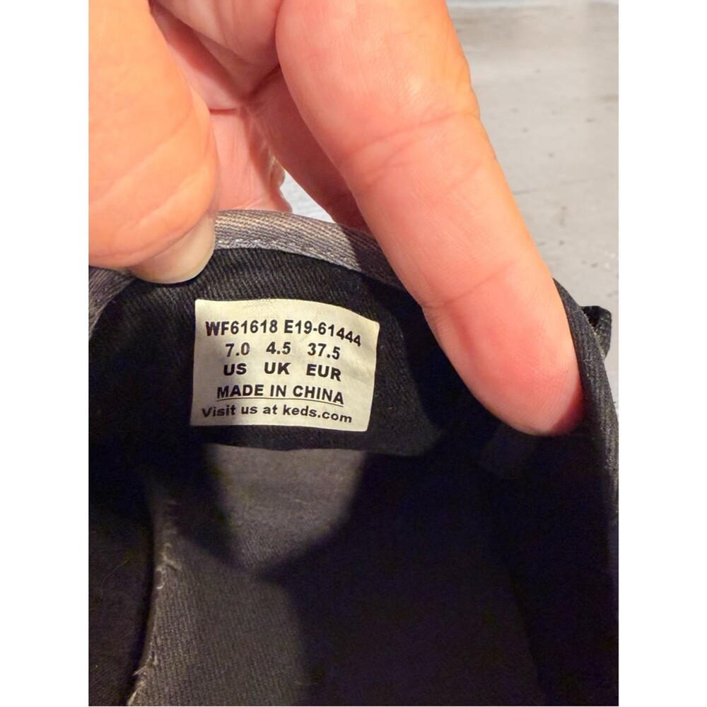 Keds Triple Up Platform Black Canvas Sneakers Dream Foam Lace Up Women's Sz 7 - Picture 8 of 8